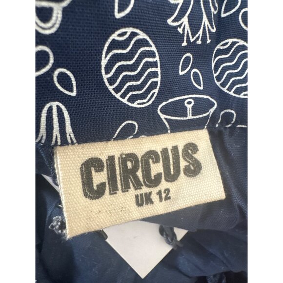 Modcloth CIRCUS Navy Vintage-Inspired Size 8 Bell Print Mini Skirt NWT AUS12 - Picture 4 of 13